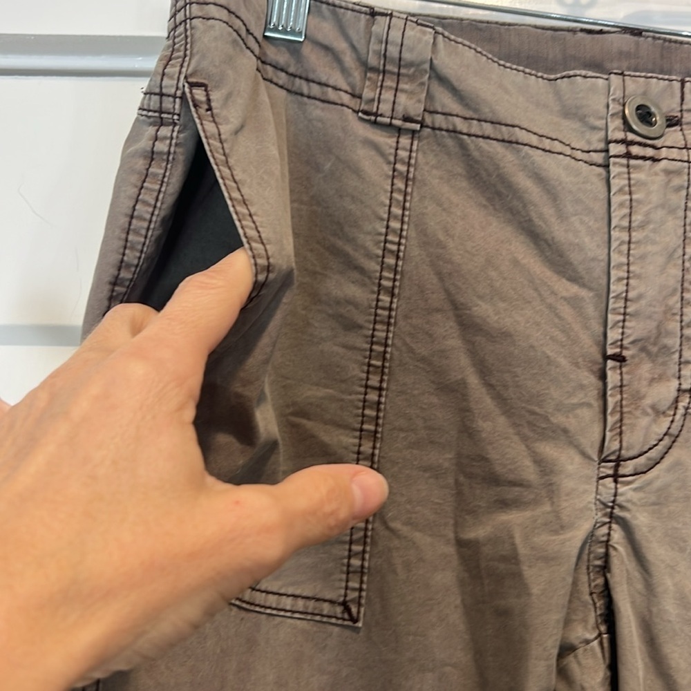 Free People dark green low rise Utility Pants Wild Truffle size  4. NWOT! - Picture 5 of 13